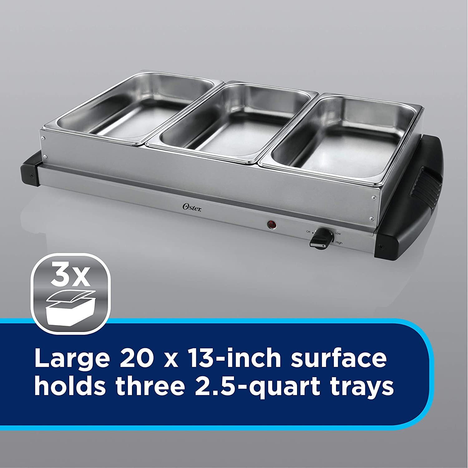 Machine Réchaud Buffet 3 Sections – Image 2