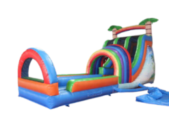 Jeu Gonflable Commercial Arc En Ciel Glissade Eau Ou Sec