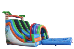 Jeu Gonflable Commercial Arc En Ciel Glissade Eau Ou Sec – Image 3
