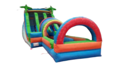 Alternative view of Jeu Gonflable Commercial Arc En Ciel Glissade Eau Ou Sec
