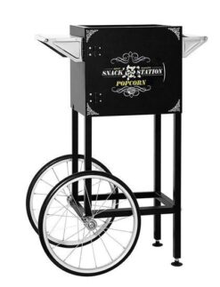 POPCORN MACHINE CART FOR 8OZ MACHINE BLACK SNACK STATION