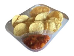 CLEAR NACHO TRAY 3 COMP 7''X9'' -125PCS