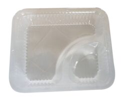CLEAR NACHO TRAY 2 COMP 7"X9" -125PCS