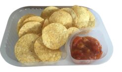 CLEAR NACHO TRAY 2COMT 4''X5'' -125PCS