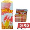 100 CASE OF 100 EMPTY 1OZ POPCORN BAGS