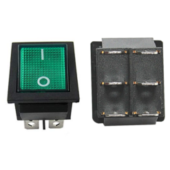ON/OFF GREEN SWITCH 120V / 6 PINS