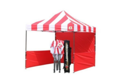 Tente Canopy Rouge Et Blanc ABCcanopy 10x10