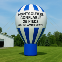 Montgolfière gonflable publicitaire de 25 pieds installée à l’extérieur – Proliko Amusements